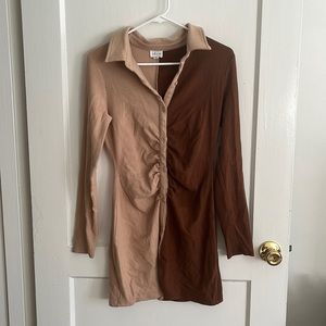Le Lis Ruched Long Sleeve dress